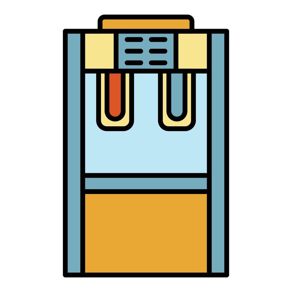 Automatic water cooler icon color outline vector