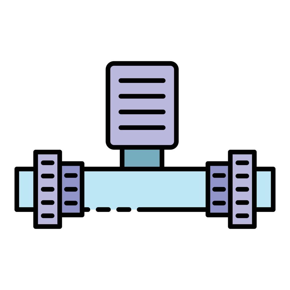 Pool pipe equipment icon color outline vector