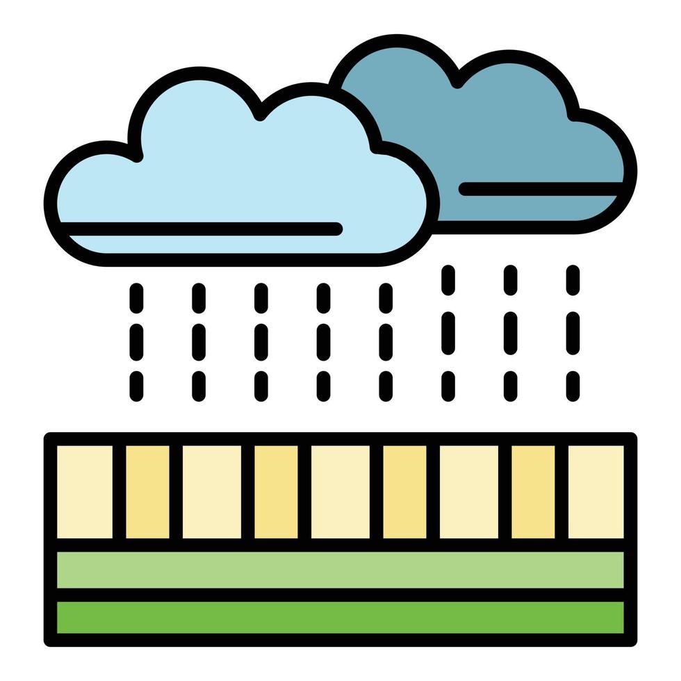 Rain water filtration icon color outline vector