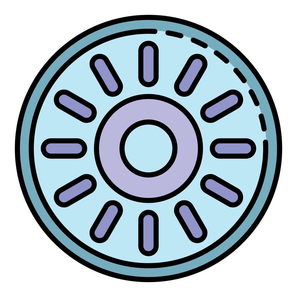 vector de contorno de color de icono de rueda de manguera de piscina