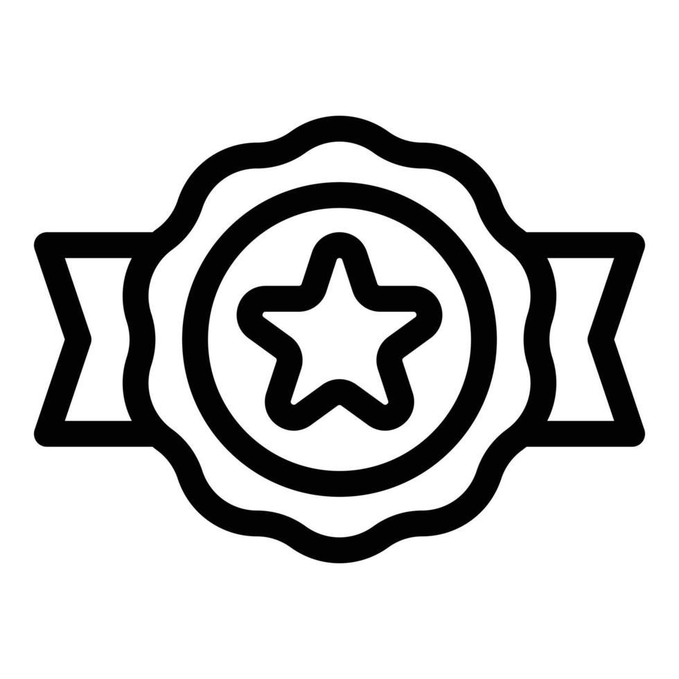 Emblem online voucher icon, outline style vector