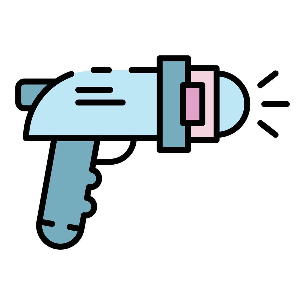 vector de contorno de color de icono de pistola de ubicación submarina