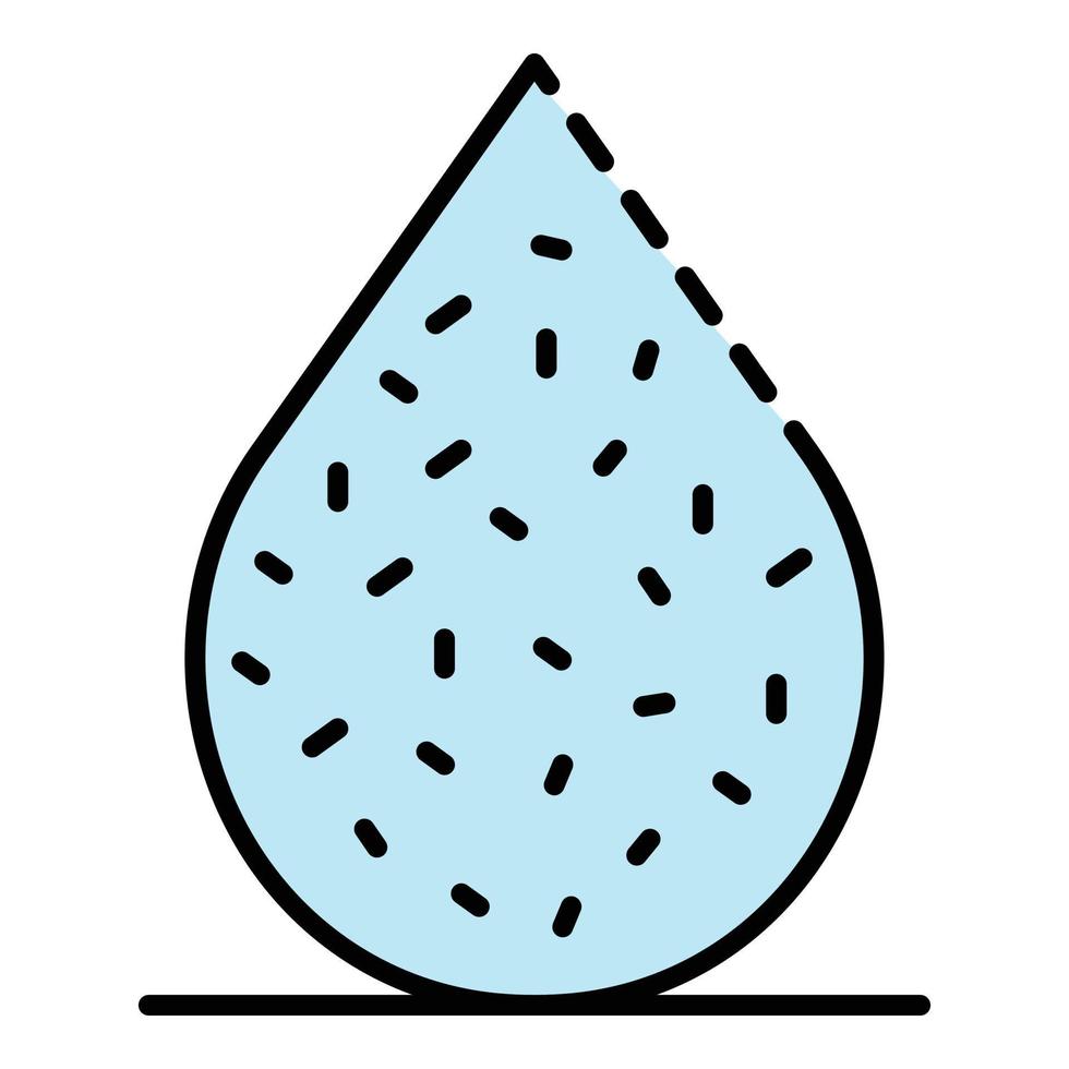 Dirty drop water icon color outline vector