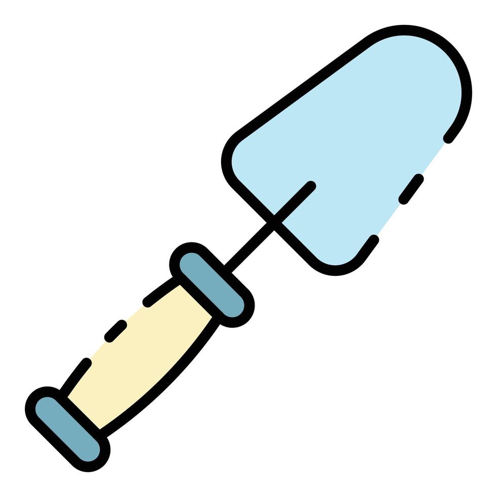 Trowel icon color outline vector