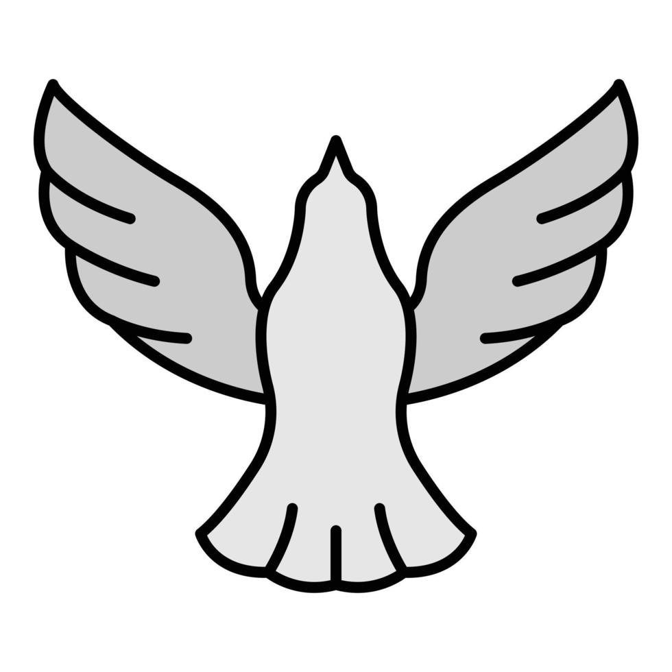 Dove icon color outline vector