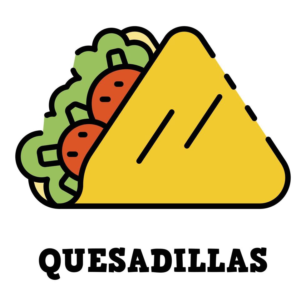 Quesadillas icon color outline vector