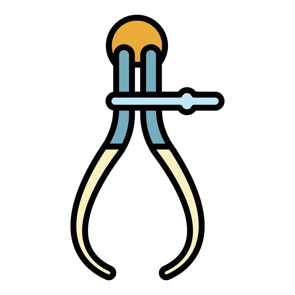 Potter pliers icon color outline vector