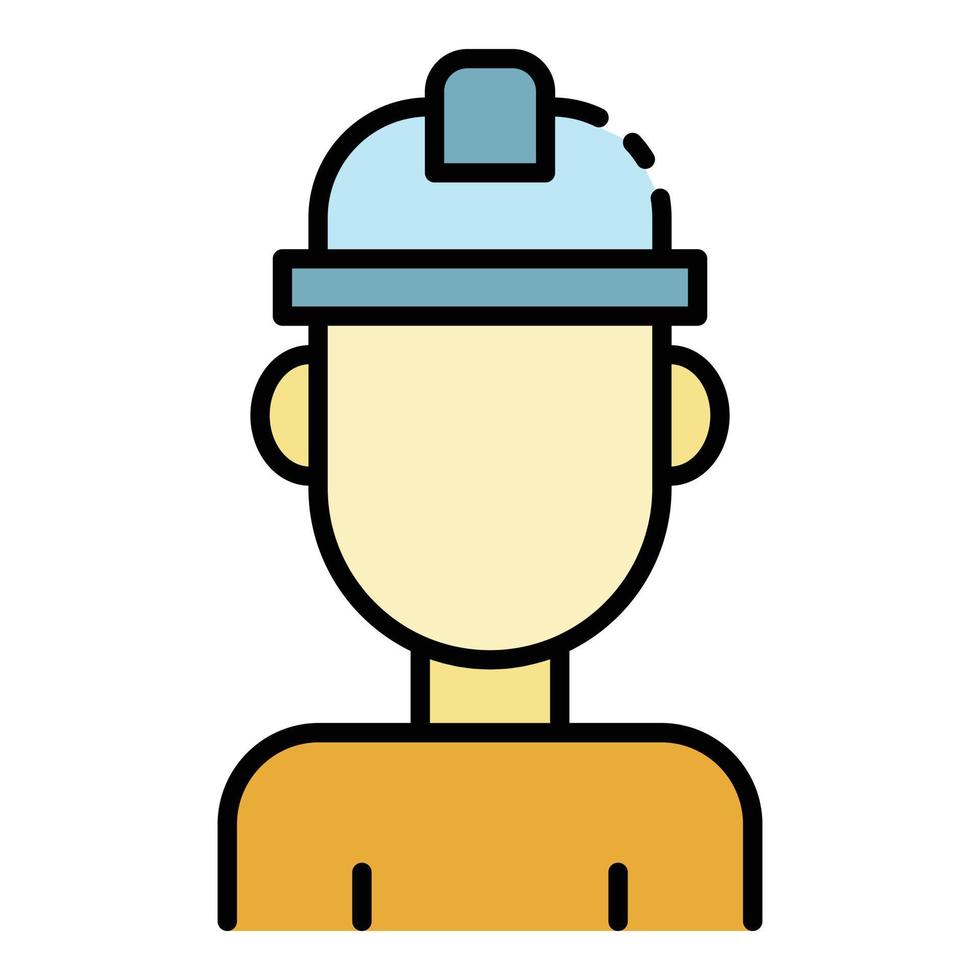 Carpenter man icon color outline vector