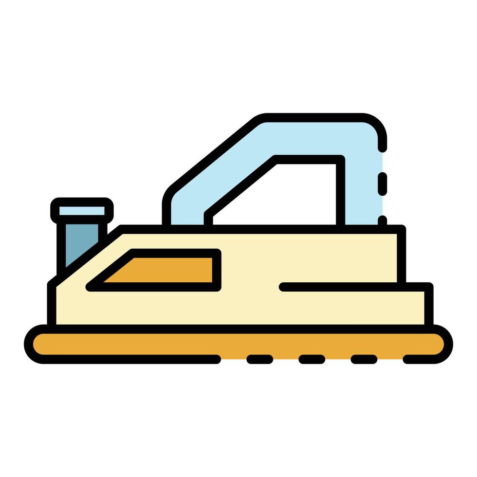 Carpenter plane icon color outline vector