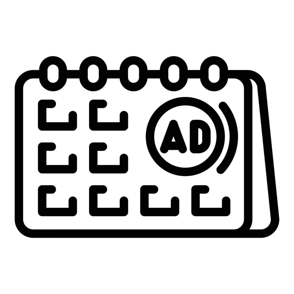 Advertisement On A Calendar Icon Outline Style 15659374 Vector Art At advertisement-on-a-calendar-icon-outline-style-15659374-vector-art-at