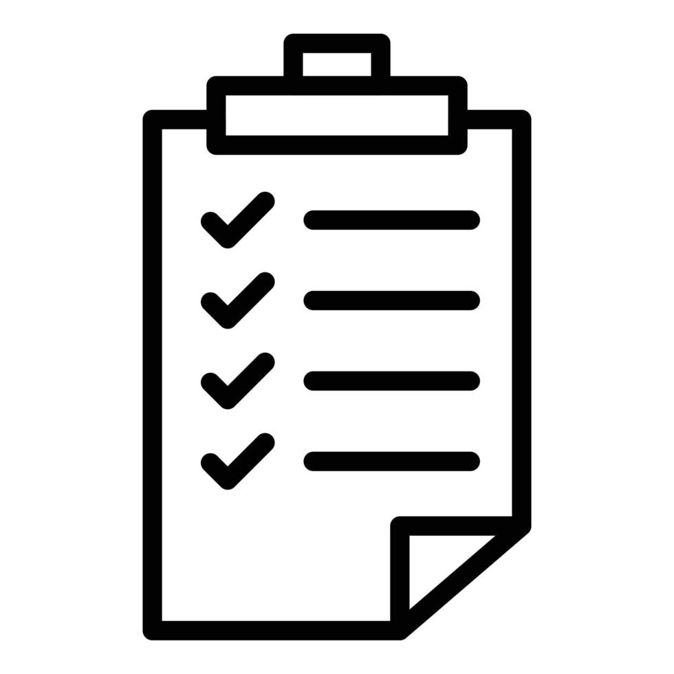 Medical checklist icon outline vector. Health form vector
