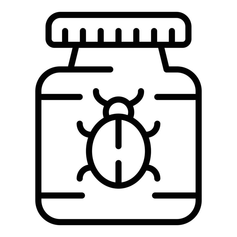 Bug chemical icon outline vector. Insecticide control vector