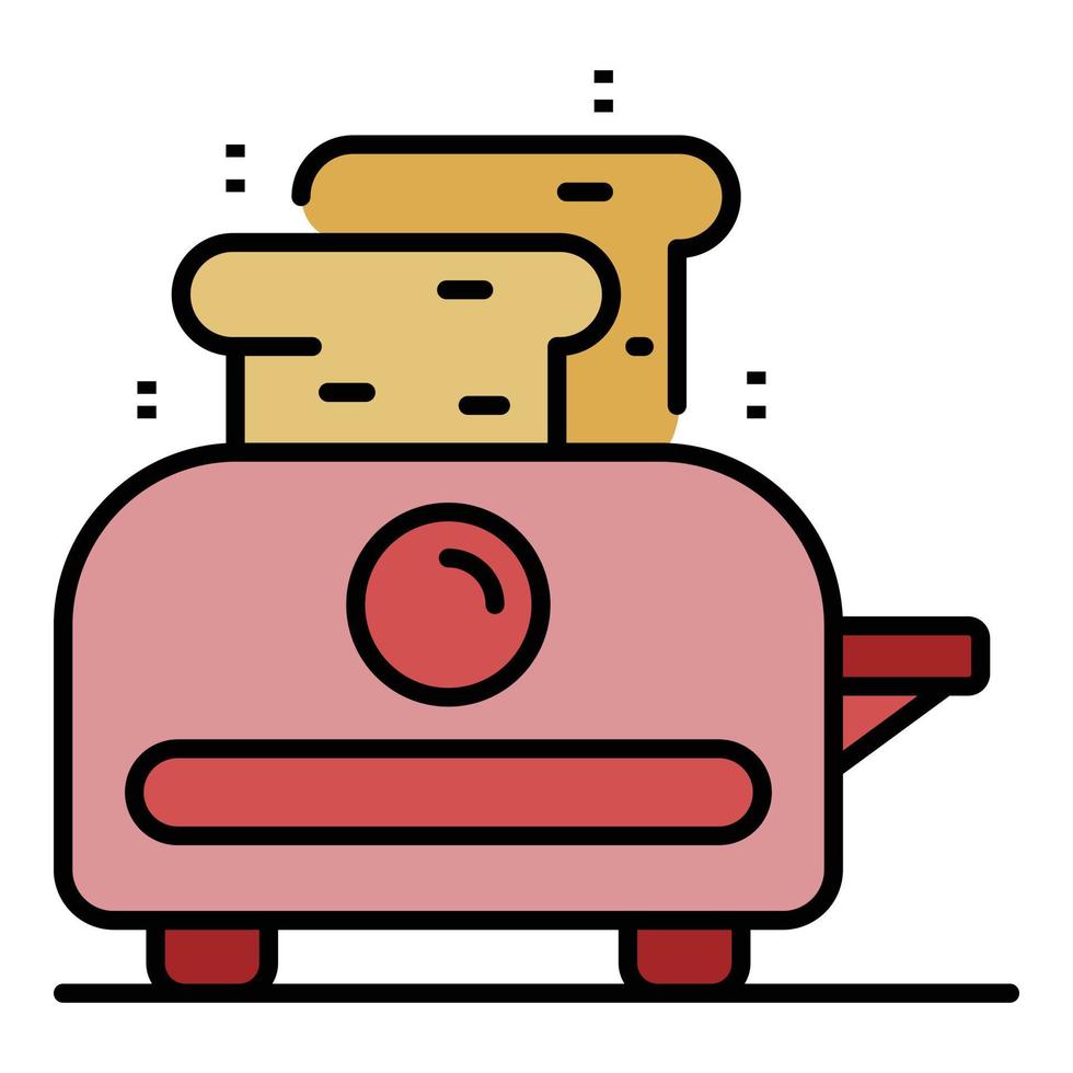 House toaster icon color outline vector