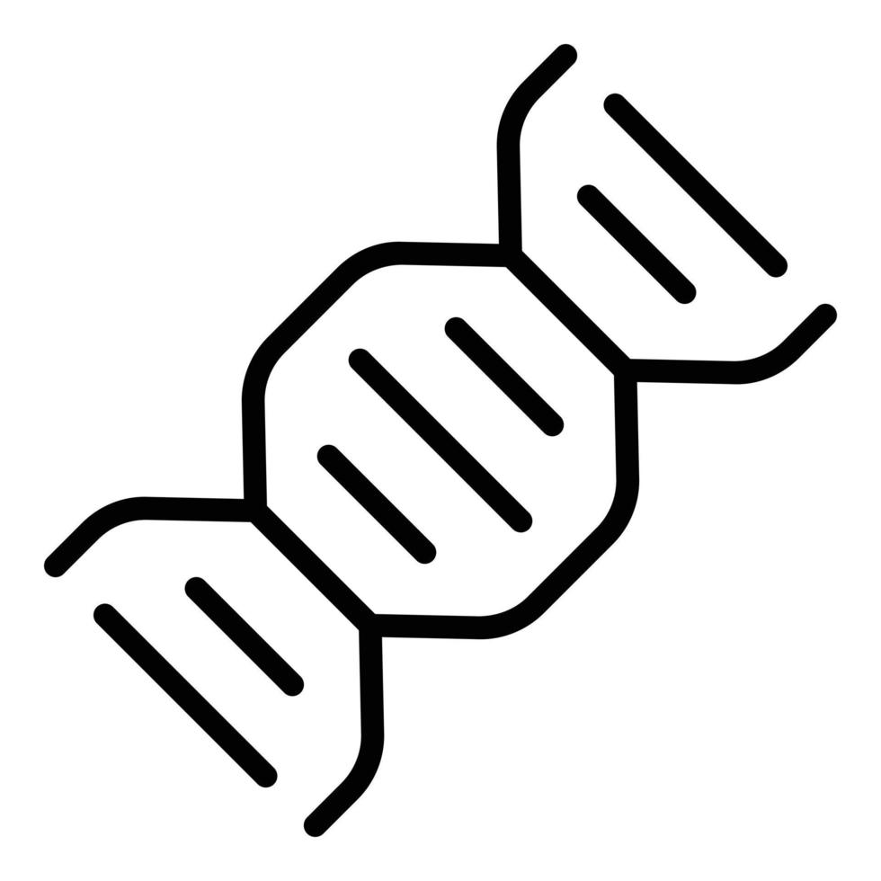 Lab dna icon outline vector. Science laboratory vector