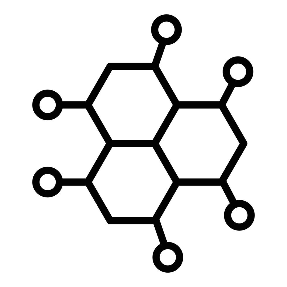 vector de contorno de icono de fórmula química. ciencia de laboratorio