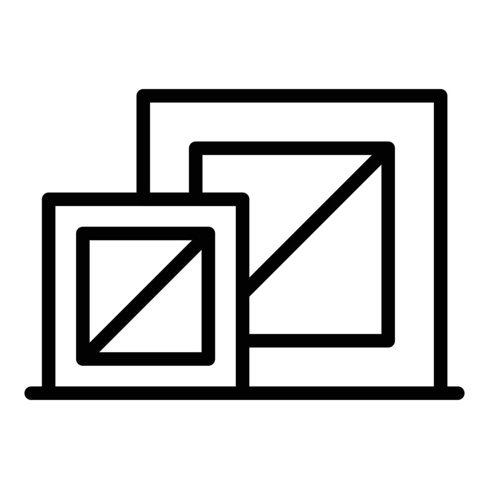 Factory boxes icon outline vector. Warehouse storage vector