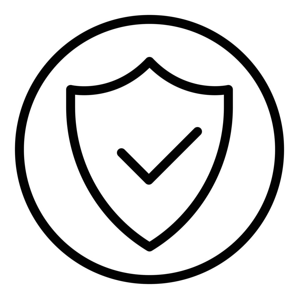 Shield active protection icon outline vector. Safety system vector