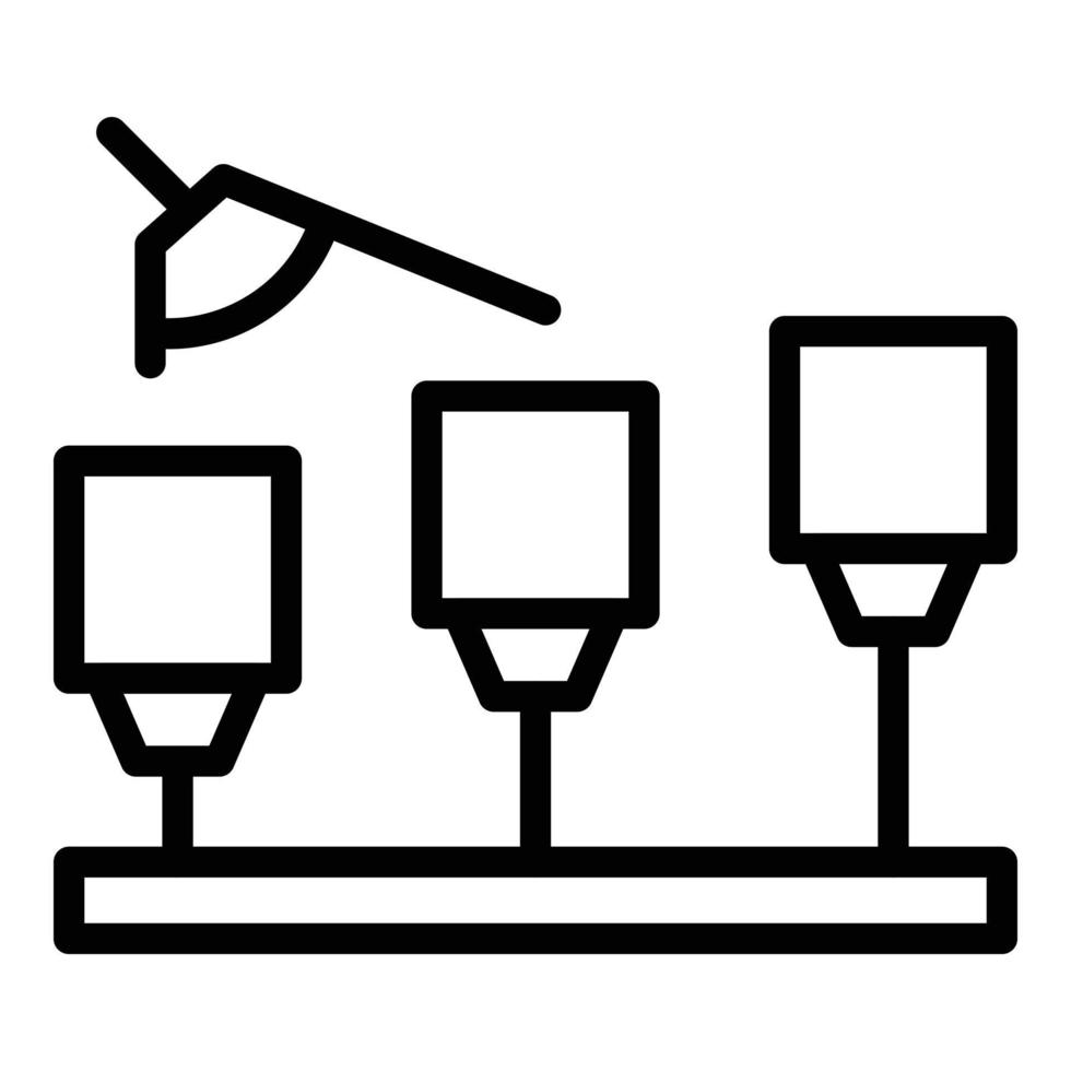 Factory production icon outline vector. Industry building vector