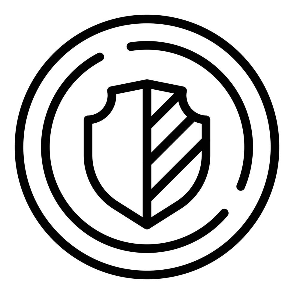 Shield protection icon outline vector. Protect system 15659615 Vector Art at Vecteezy
