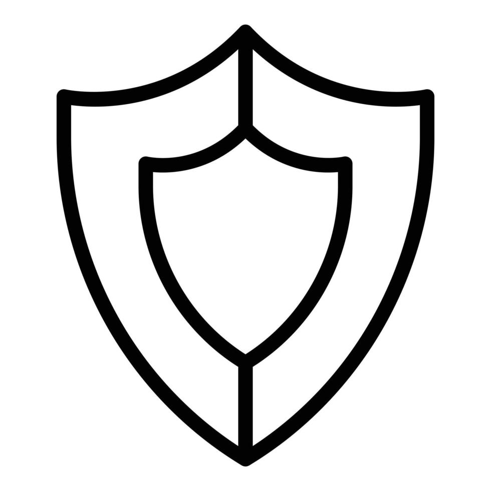 Shield security defence icon outline vector. Safety guard vector