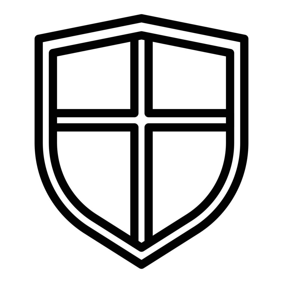 Shield security icon outline vector. Safety guard vector