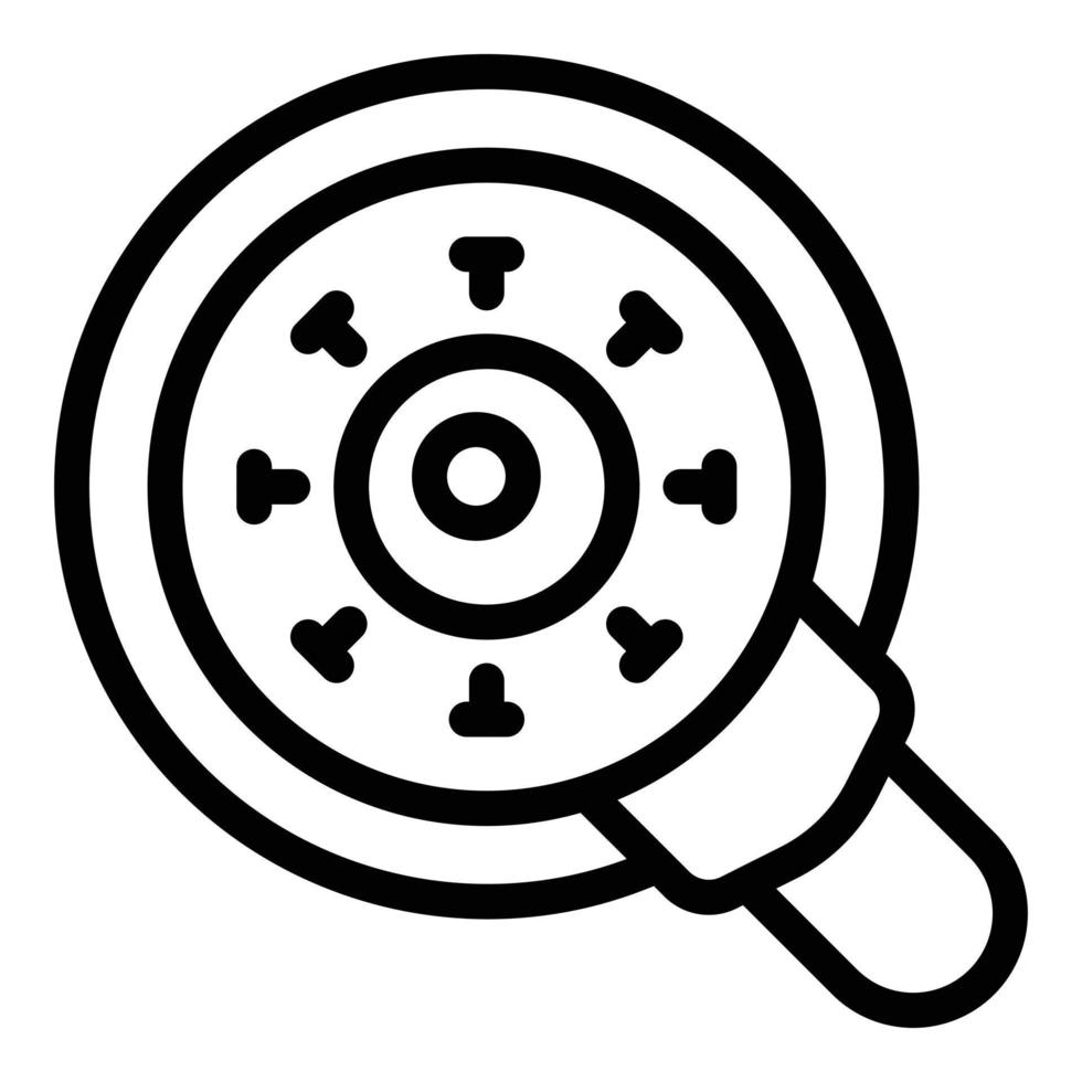 Ovum magnifying icon outline vector. Gynecology ovulation vector