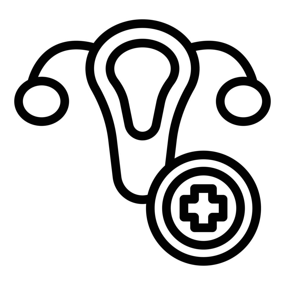 Health uterus icon outline vector. Reproductive system vector