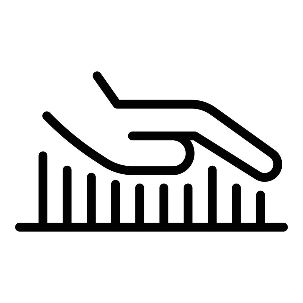 Security palm scanner icon outline vector. Biometric recognition vector