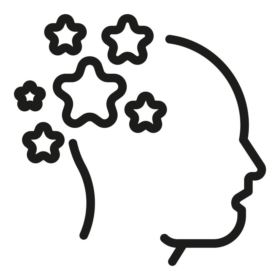 Human memories icon outline vector. Memory brain vector