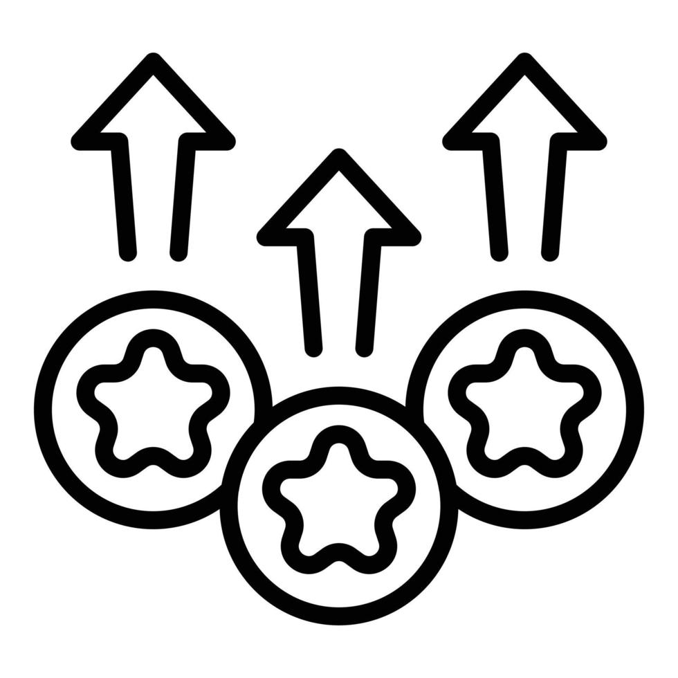 Upgrade rating icon outline vector. Premium level vector