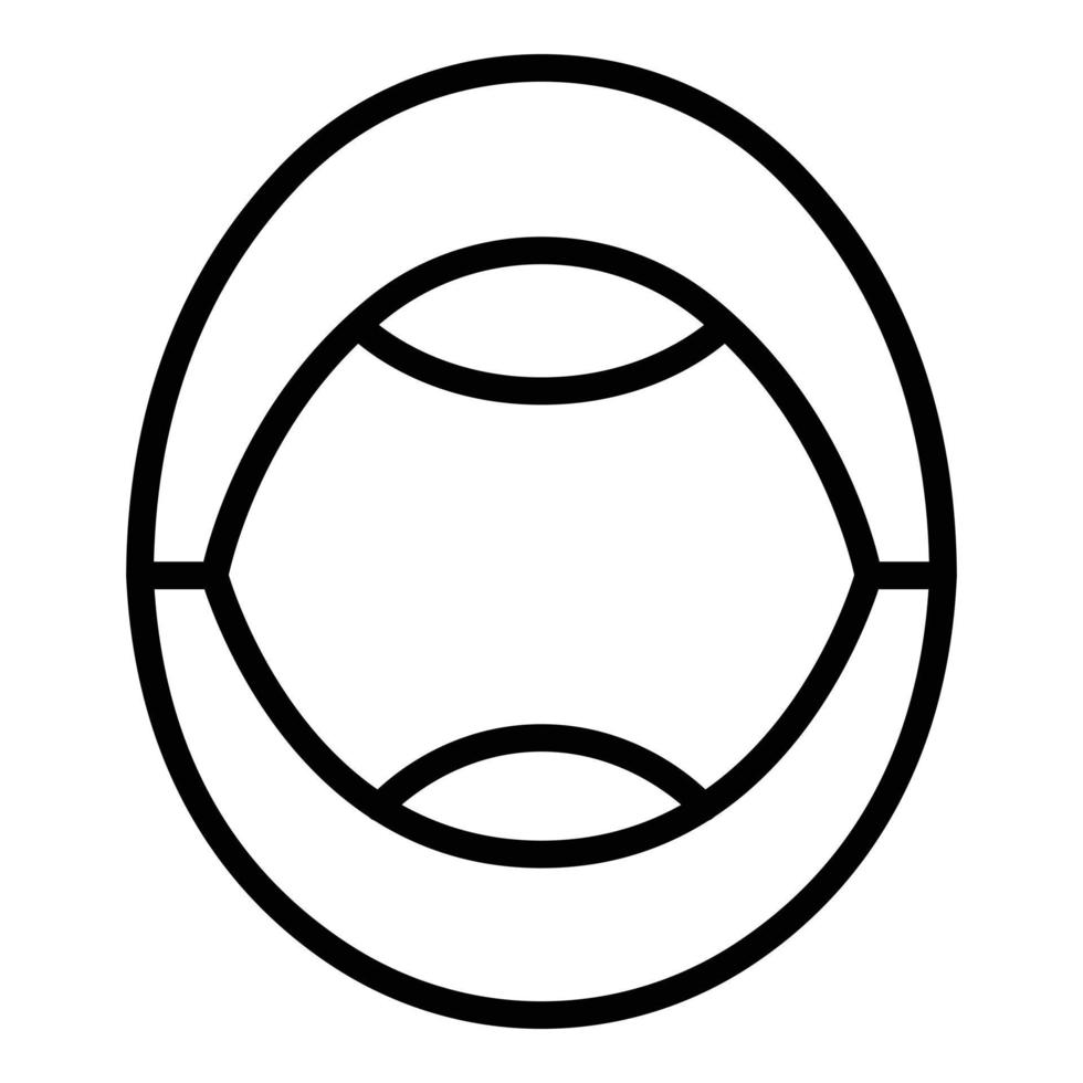 Open mouth icon outline vector. Talking face vector