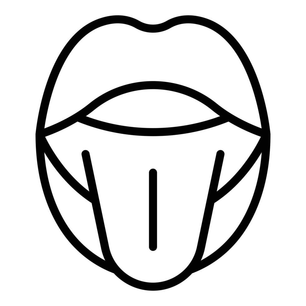Mouth animation icon outline vector. Lip pronunciation vector
