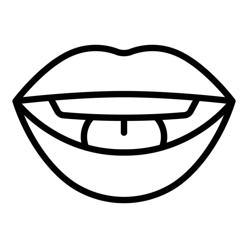 Practice articulation icon outline vector. Mouth animation vector