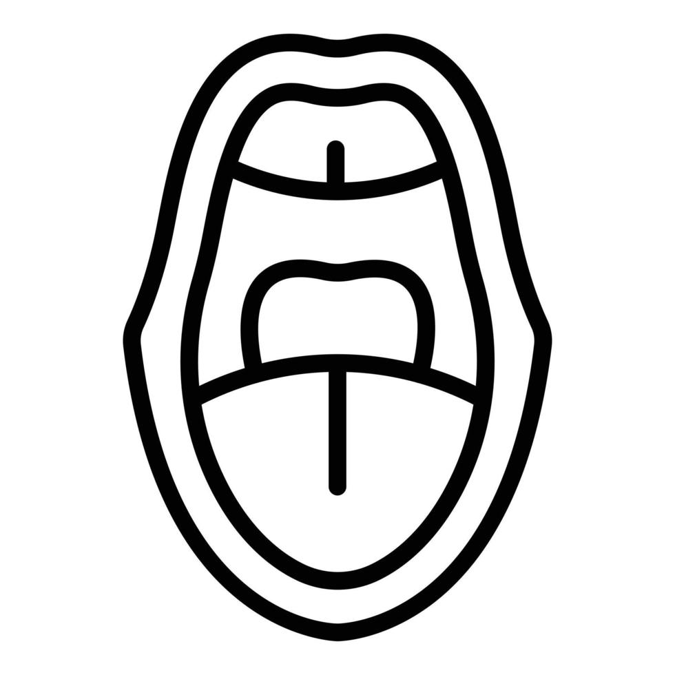 Mouth sync animation icon outline vector. Facial movement vector