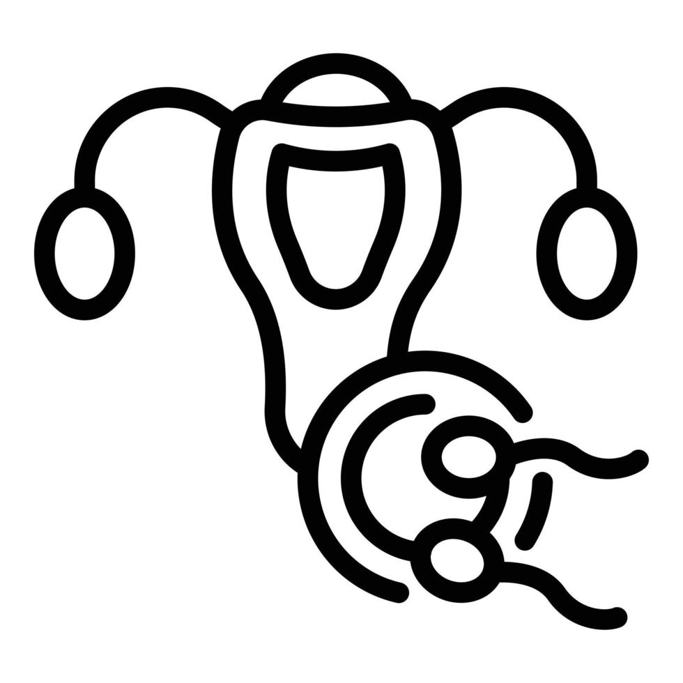 Uterus examination icon outline vector. Gynecology health vector