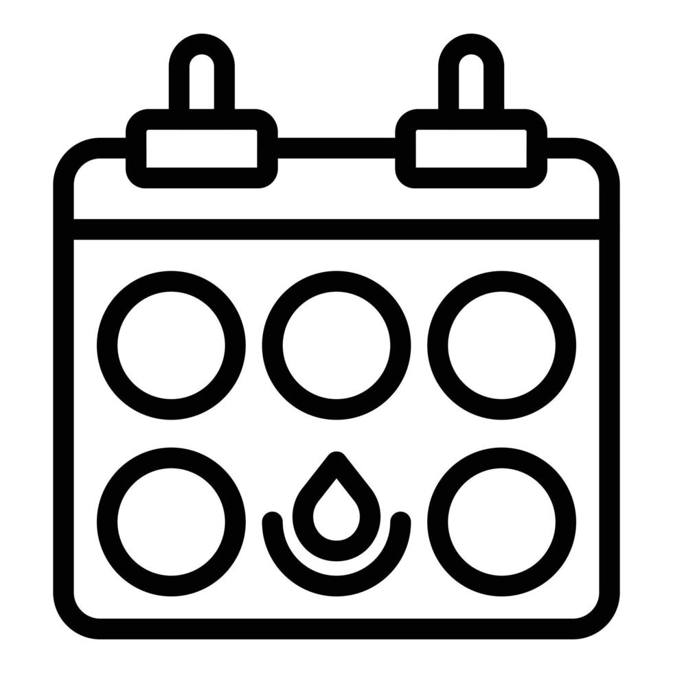 Menstruation calendar icon outline vector. Menstrual period vector