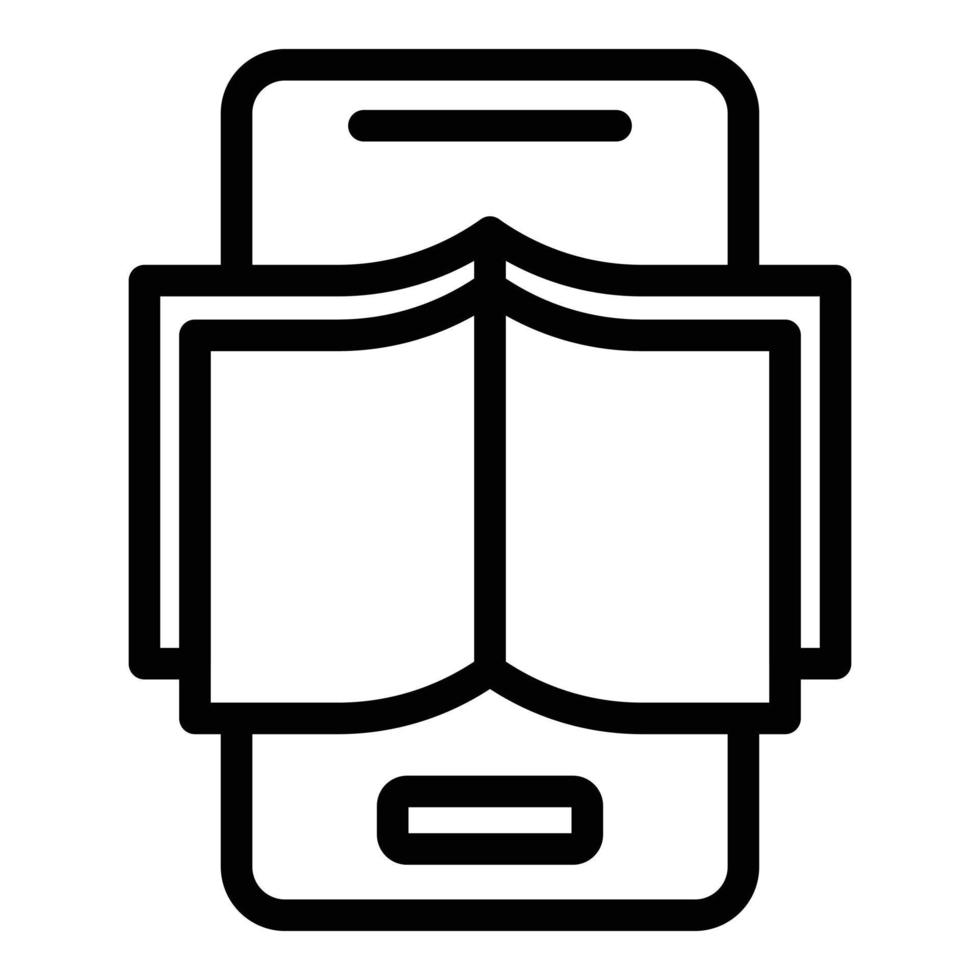 Icono de vector de tableta digital de lector de libros electrónicos aislado  en blanco