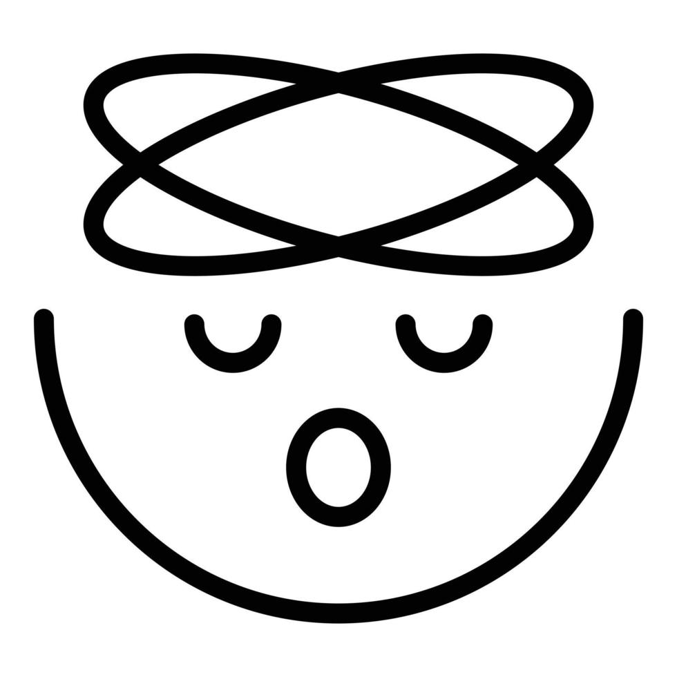 Dizziness unwell icon outline vector. Dizzy headache vector