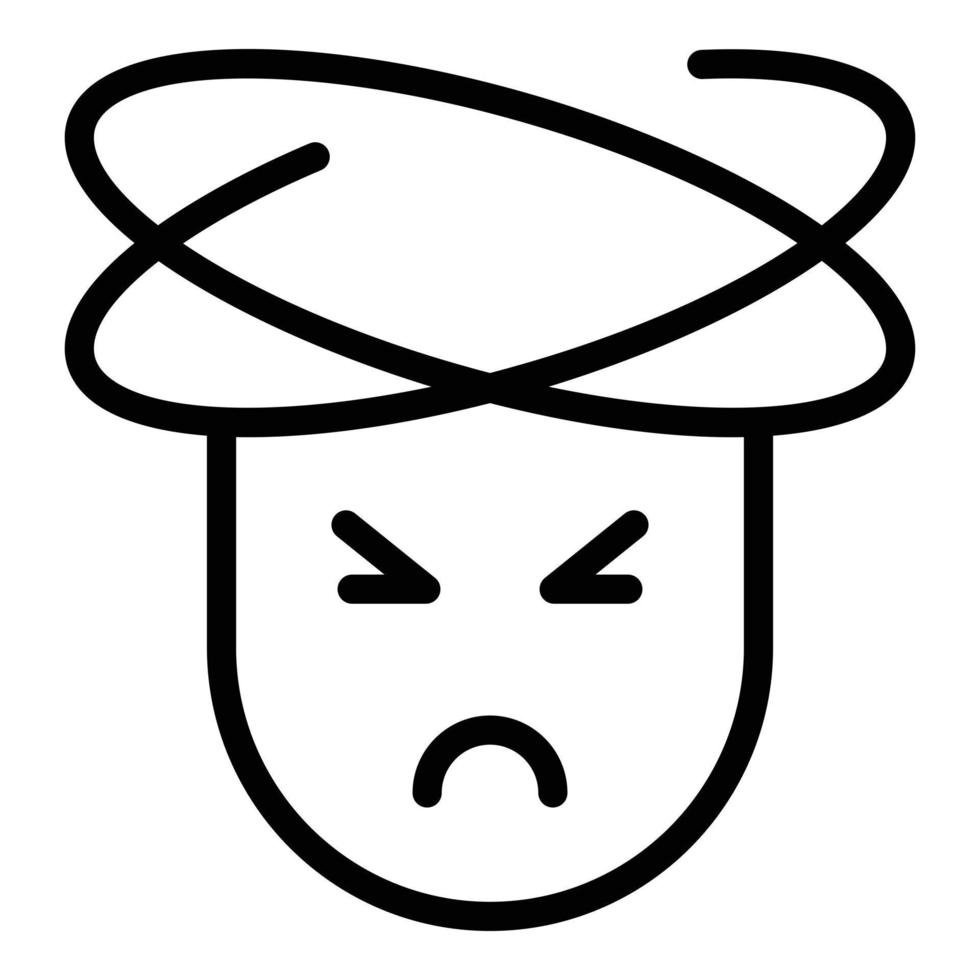 Dizziness motion icon outline vector. Dizzy vertigo vector
