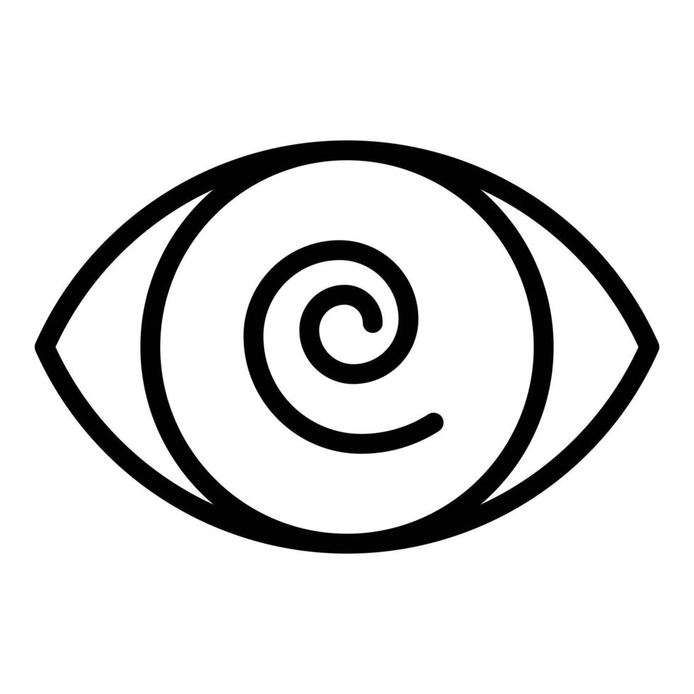 Dizzy eye icon outline vector. Head sick vector