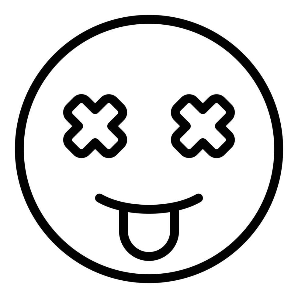 Dizziness weak icon outline vector. Mental anxiety vector