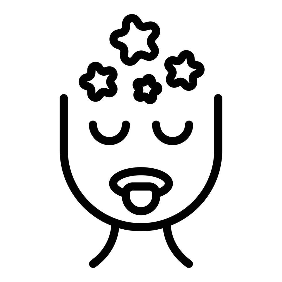 Dizziness burnout icon outline vector. Dizzy headache vector