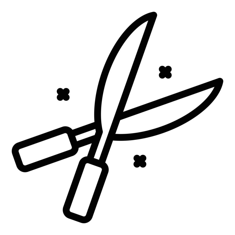 Garden shears icon outline vector. Hedge trimmer vector