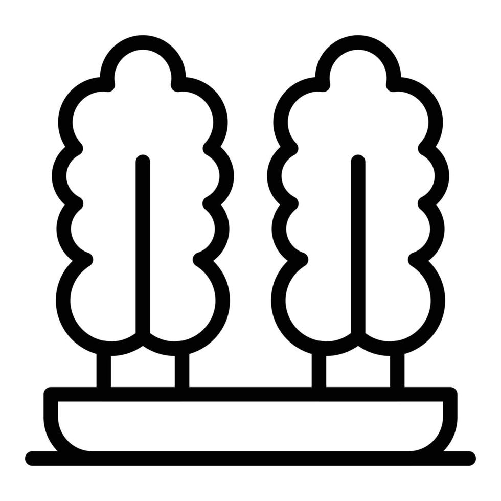 Garden boxwood icon outline vector. Plant hedge vector