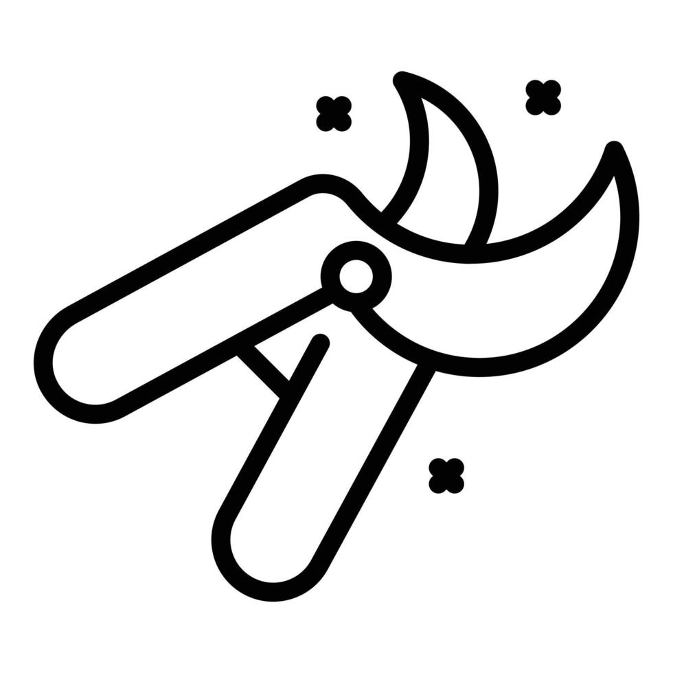 Pruning shears icon outline vector. Garden tree vector