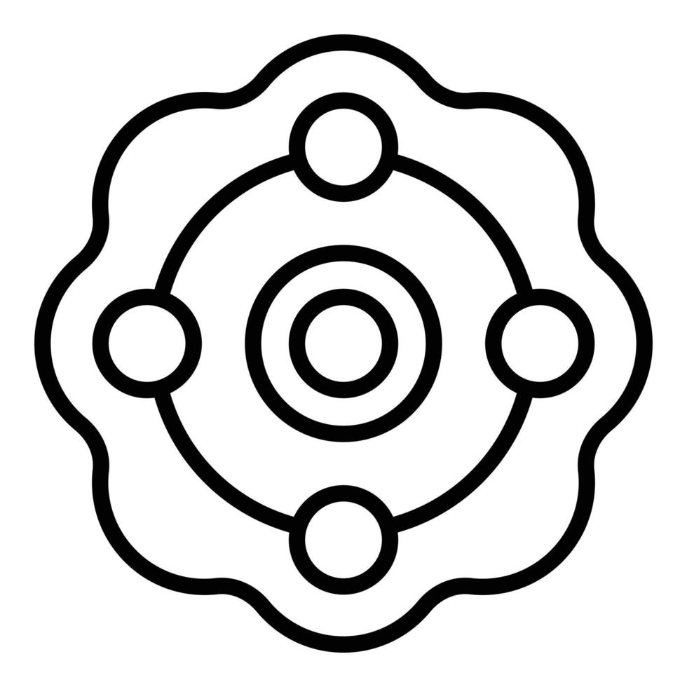 Fidget sensory toy icon outline vector. Pop push vector