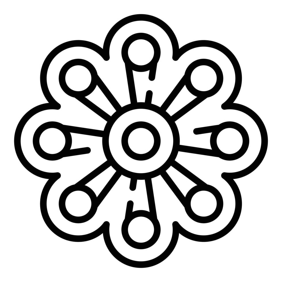 Fidget game icon outline vector. Pop toy vector