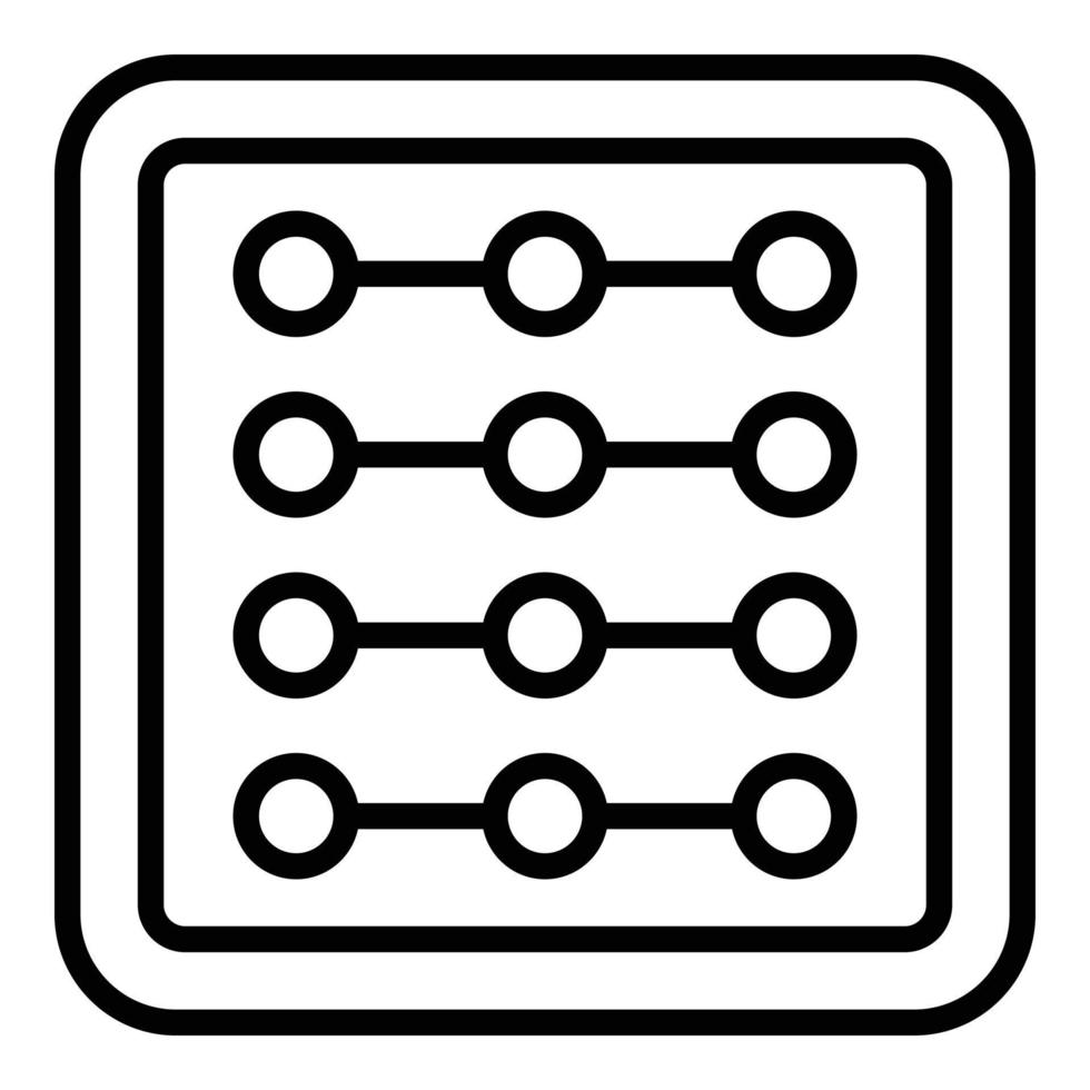 Fidget toy icon outline vector. Pop game vector