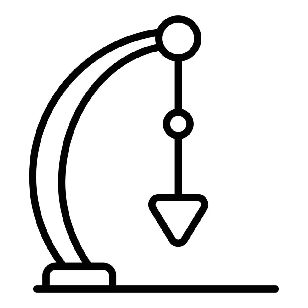 Physical pendulum icon outline vector. Swing energy vector