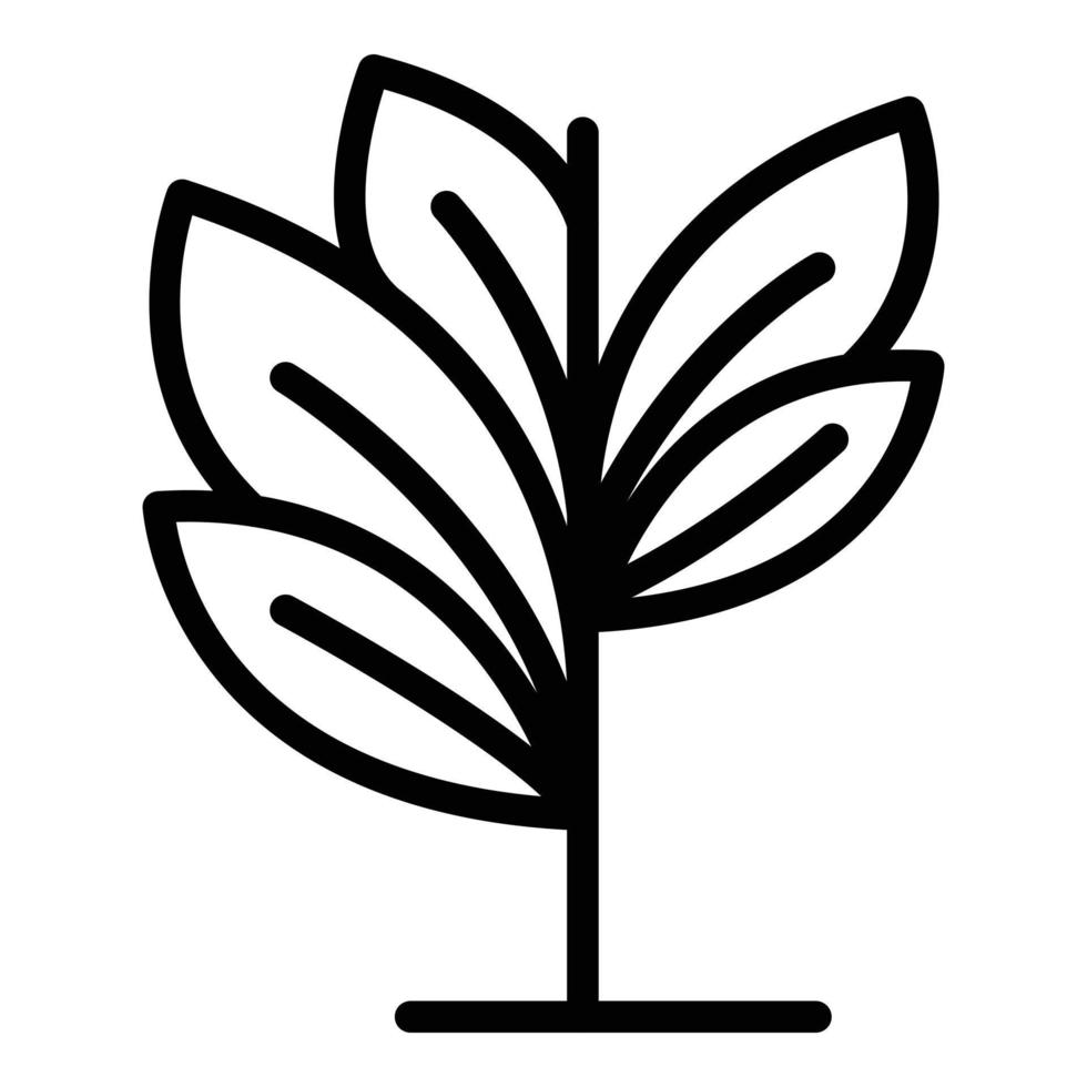 vector de contorno de icono de poda de jardín. jardín de árboles